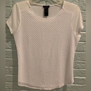 Ann Taylor White Eyelet Women's Top
